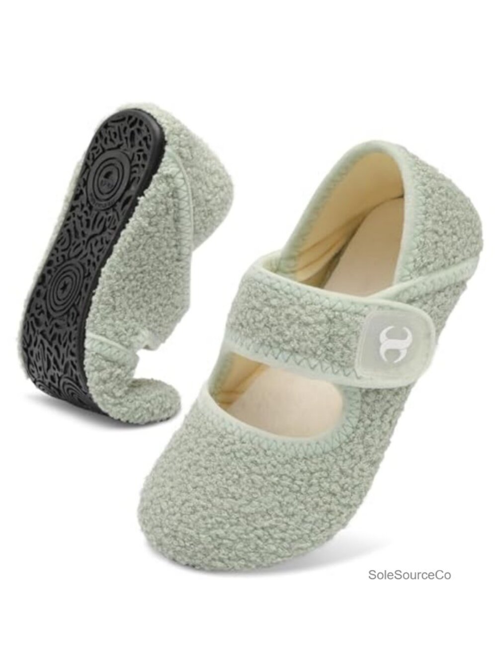 Wide Adjustable Faux Fur Slippers Women Men Cozy Non-Slip House Shoes